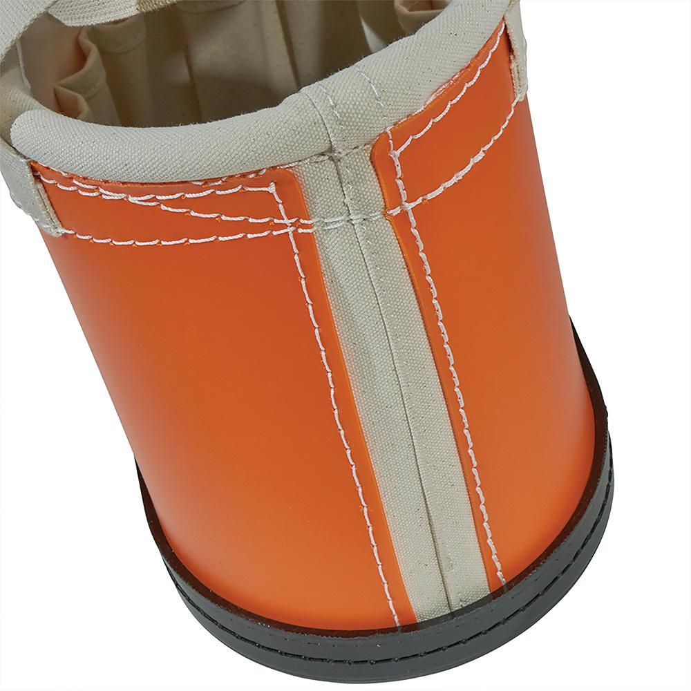 Hard-Body Bucket, 14-Pocket Oval Bucket, Orange/White - Super Arbor