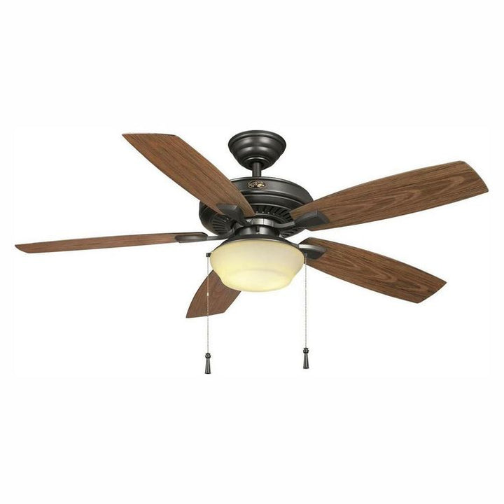 Gazebo 52 in. LED Indoor/Outdoor Natural Iron Ceiling Fan with Light Kit