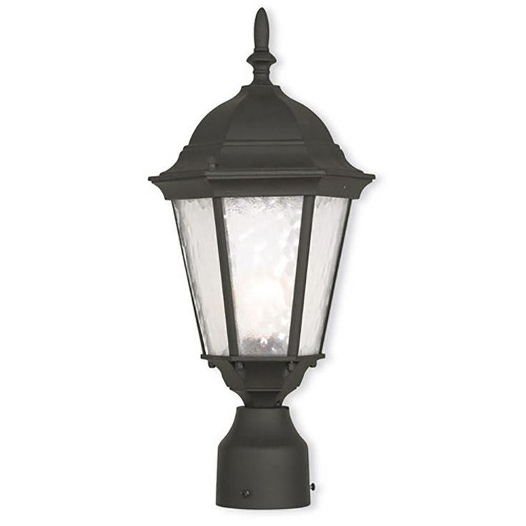 Hamilton 1 Light Textured Black  Outdoor Post Top Lantern
