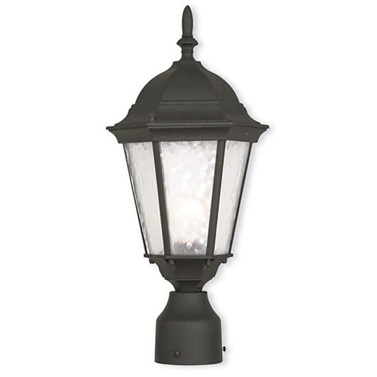 Hamilton 1 Light Textured Black  Outdoor Post Top Lantern