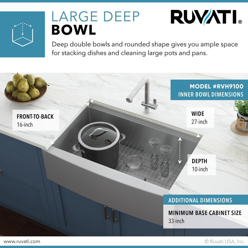 Apron-Front Stainless Steel 30 in. 16-Gauge Workstation Single Bowl Farmhouse Kitchen Sink - Super Arbor