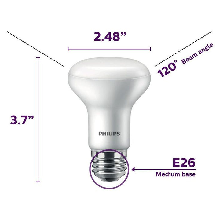 Philips 45-Watt Equivalent R20 Dimmable LED Light Bulb in Daylight (4-Pack)