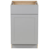 Cambridge Shaker Assembled 18 in. x 34.5 in. x 24.5 in. Base Cabinet w/ 1 Soft Close Drawer & 1 Soft Close Door in White - Super Arbor