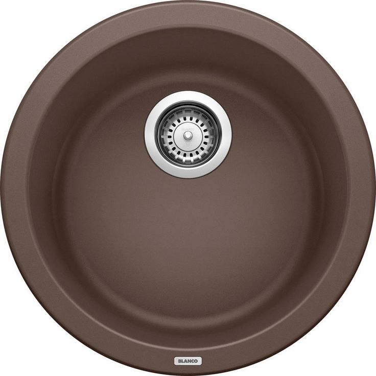 RONDO Dual Mount Granite Composite 17.69 in. Single Bowl Bar Sink in Anthracite