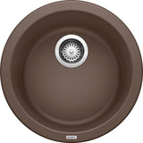 RONDO Dual Mount Granite Composite 17.69 in. Single Bowl Bar Sink in Anthracite