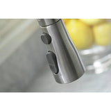 Simplice Single-Handle Pull-Down Sprayer Kitchen Faucet in Vibrant Stainless with DockNetik and Sweep Spray - Super Arbor
