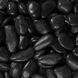 Rain Forest 0.5 in. to 1.5 in., 20 lb. Small Black Grade A Polished Pebbles - Super Arbor