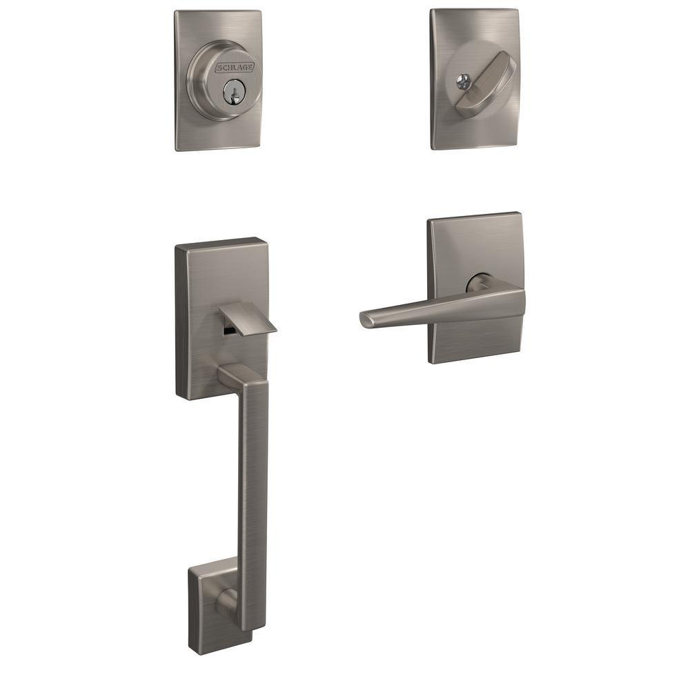 Custom Century Aged Bronze Single Cylinder Door Handleset with Eller Door Lever - Super Arbor