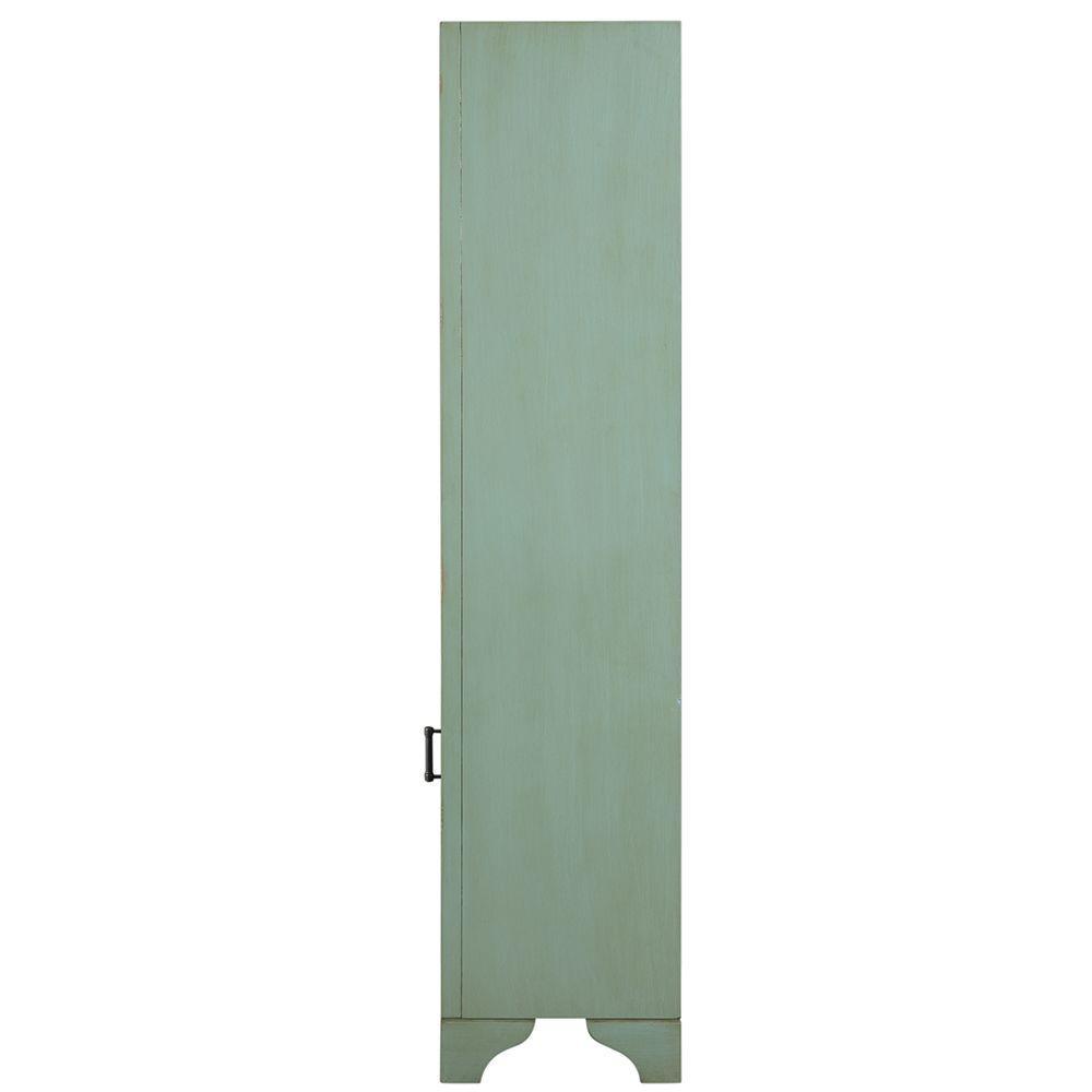 Hazelton 18 in. W x 15 in. D x 67-1/2 in. H Bathroom Linen Cabinet in Antique Green - Super Arbor