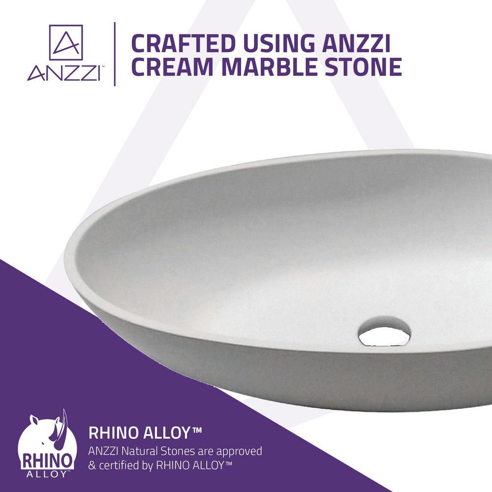 Trident Man Made Stone Vessel Sink with Pop Up Drain in Matte White - Super Arbor