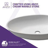 Trident Man Made Stone Vessel Sink with Pop Up Drain in Matte White - Super Arbor
