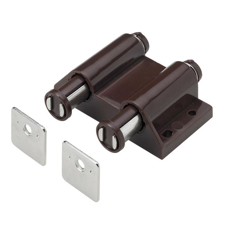 Brown Double Magnetic Touch Door Latch (12-Pack)