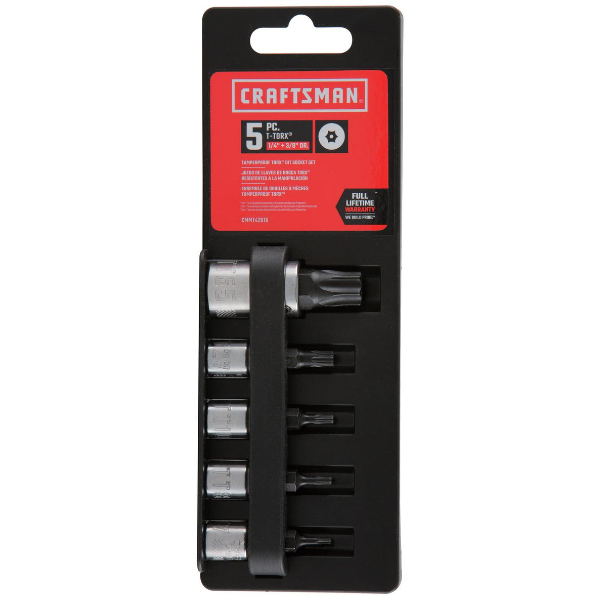 Craftsman Tamperproof Torx Bit Socket Set, 5 pc
