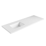 True 74 in. W Solid Surface Vessel Vanity Top in Matt White with Matt White Basin - Super Arbor