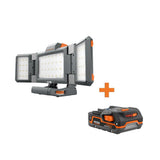 18-Volt Cordless Hybrid Folding Panel Light with 1.5 Ah Lithium-Ion Battery - Super Arbor