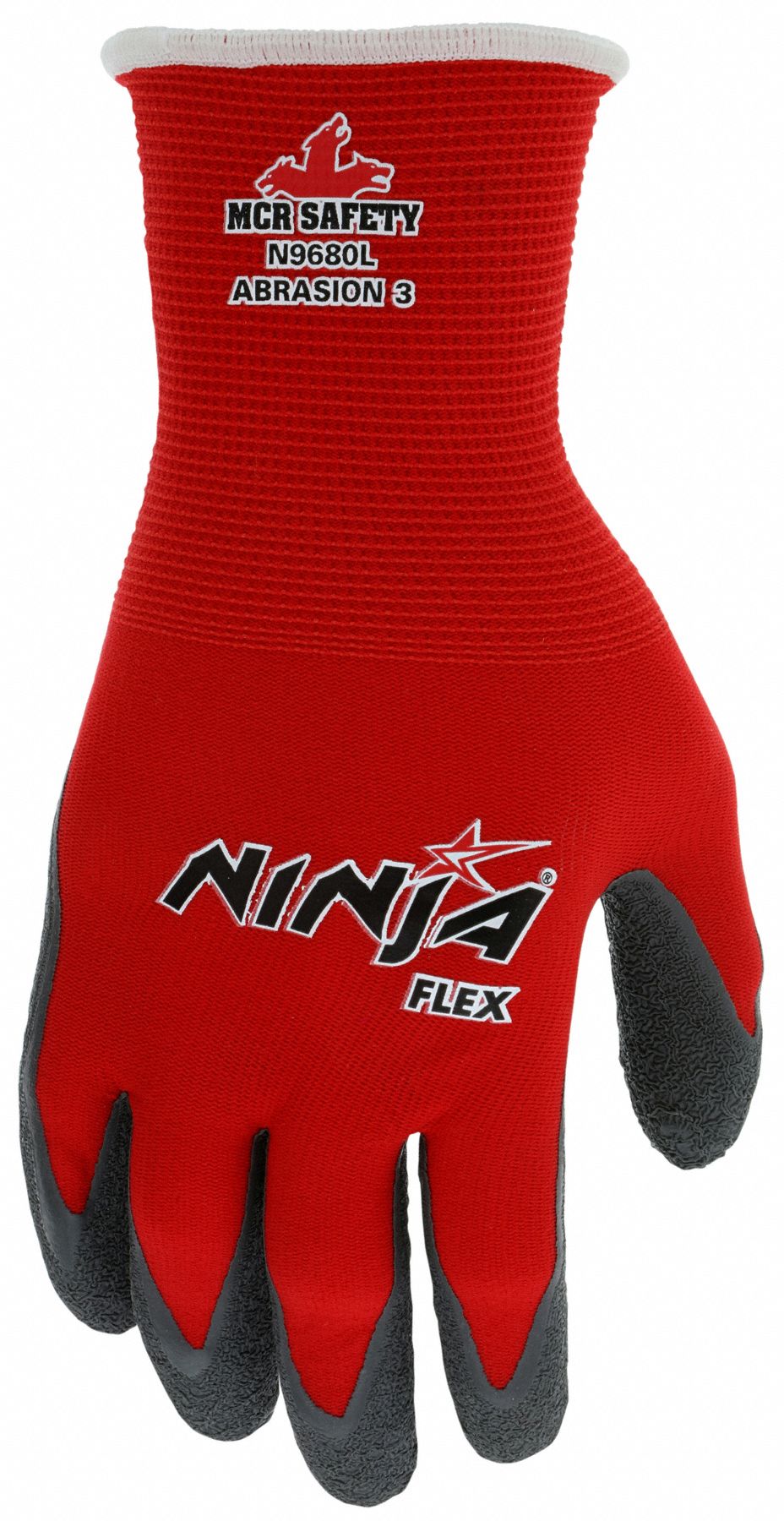 MCR SAFETY Ninja Flex N9680 Coated Gloves - Large, Red