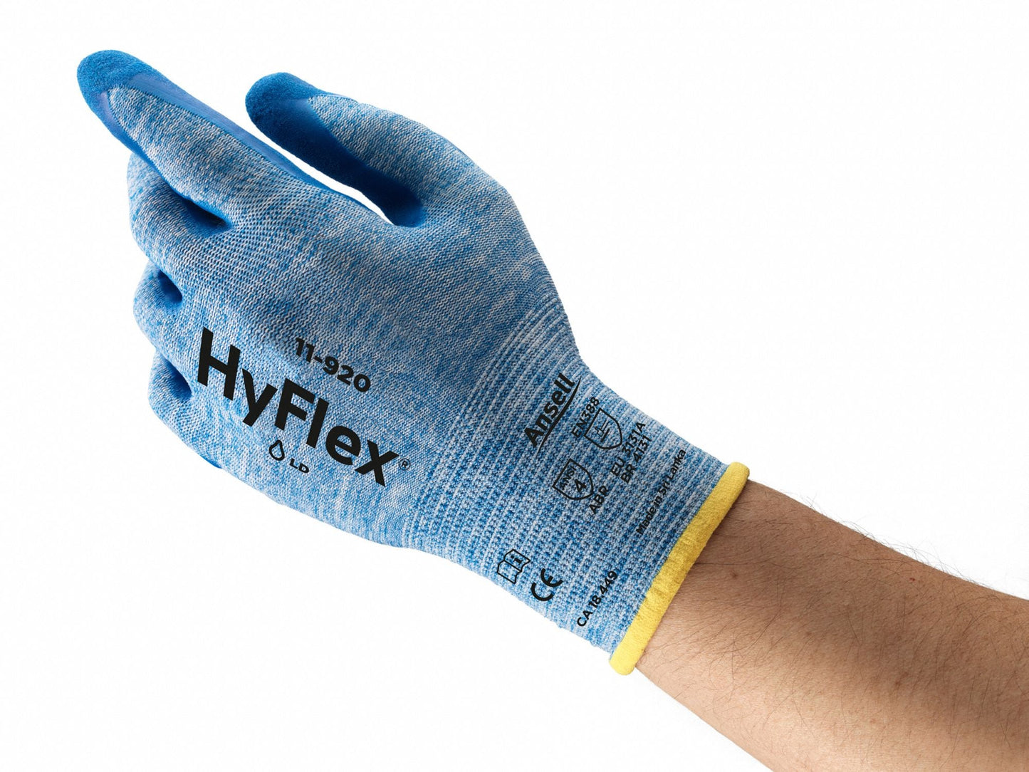 HYFLEX HyFlex 11-920 Nitrile Coated Gloves - Small, Blue