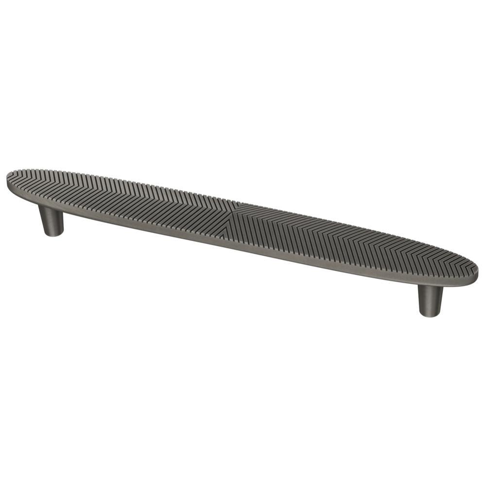 Modern Herringbone 3-3/4 in. (96mm) Center-to-Center Brushed Brass Cabinet Drawer Pull (2-Pack) - Super Arbor