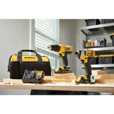 20-Volt MAX Lithium-Ion Cordless Drill/Driver and Impact Combo Kit (2-Tool) with (2) Batteries 1.3Ah, Charger and Bag - Super Arbor