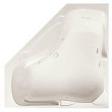 Preakness 60 in. Acrylic Center Drain Corner Drop-In Whirlpool Bathtub in White - Super Arbor