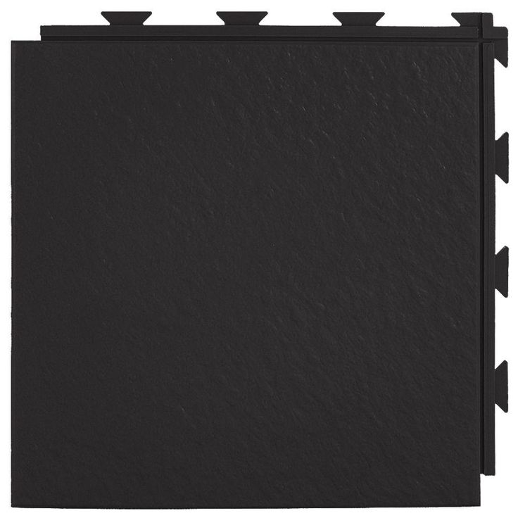 Greatmats Hiddenlock Slate Top Gray 12 in. x 12 in. x 1/4 in. PVC Plastic Interlocking Basement Floor Tile (Case of 20)
