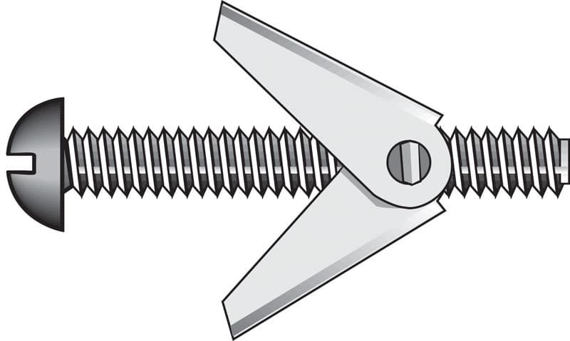 Hillman 1/8 in. Diameter x 4 in. Length Truss Head Steel Toggle Bolts, 50-Pack