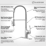 All-in-One Undermount Stainless Steel 33 in. 50/50 Double Bowl Workstation Kitchen Sink with Faucet and Accessories - Super Arbor