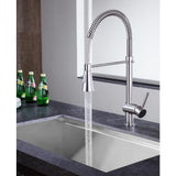 Carriage Single Handle Standard Kitchen Faucet in Brushed Nickel - Super Arbor