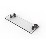 Sag Harbor Collection 16 in. Glass Vanity Shelf with Beveled Edges in Satin Nickel - Super Arbor