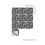 UKAP 10Pcs Mosaic Pattern Waterproof Wall Tile Stickers Peel and Stick Tile Kitchen Backsplash Wallpaper Sticker 15x15cm/20x20cm