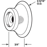 2-5/16 in., Clear Vinyl, Door Stop Bumper (2-pack)
