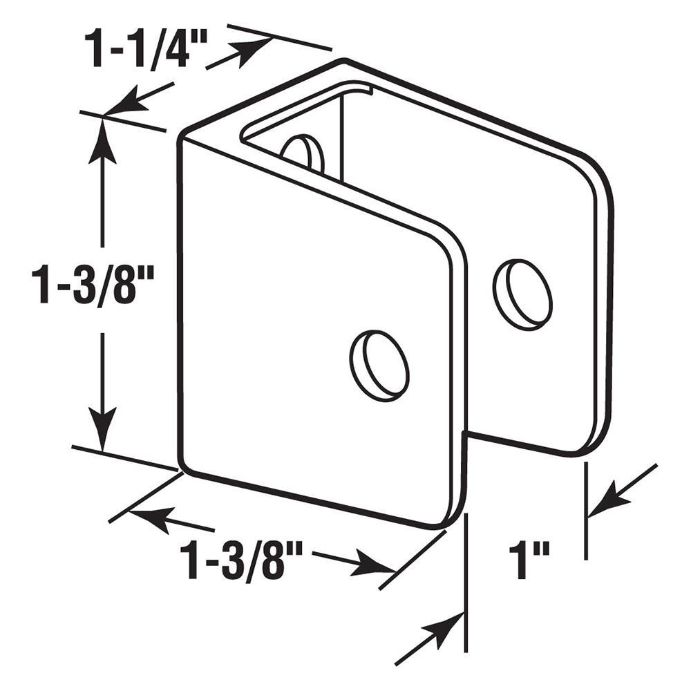 1 in. Chrome U Bracket