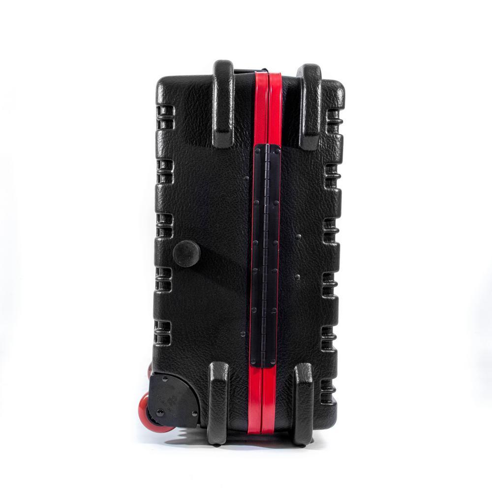 14 in. Slim Line Military-Style Wheeled Tool Case in Black - Super Arbor