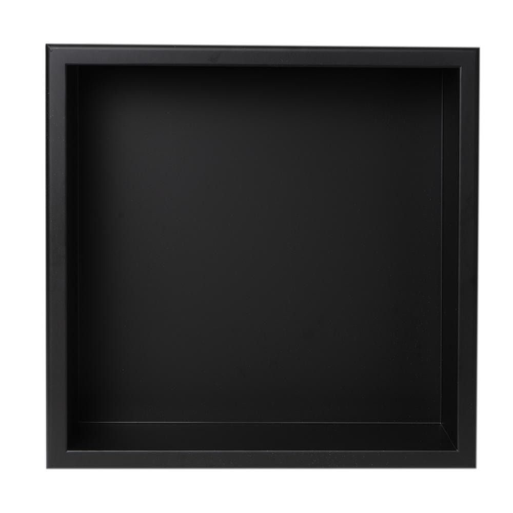 Matte Black 16 in. x 16 in. Stainless Steel Niche - Super Arbor