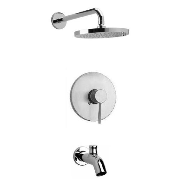 Elba Pressure Balance Single-Handle 1-Spray Tub and Shower Faucet in Chrome (Valve Included) - Super Arbor