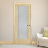 30 in. x 80 in. Modern Full Lite Solid Core Pine Reed Glass Interior Door Slab - Super Arbor