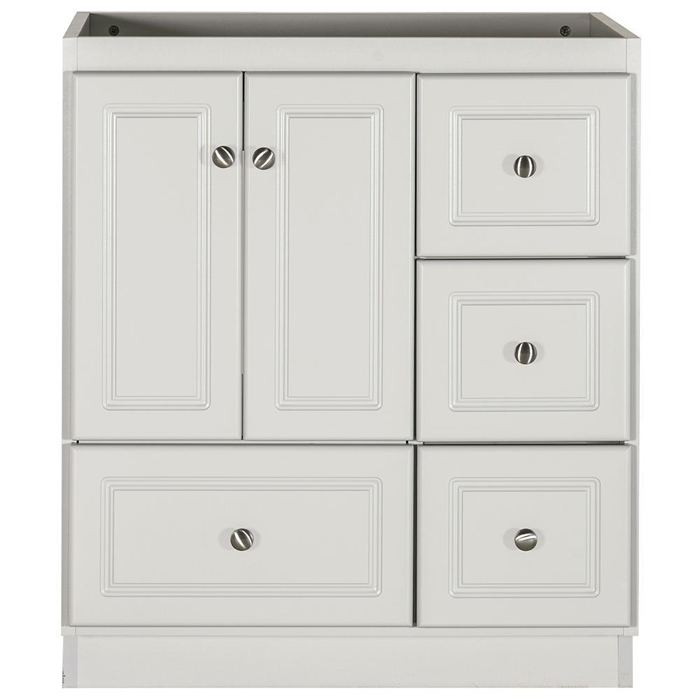 Ultraline 36 in. W x 21 in. D x 34.5 in. H Vanity with Right Drawers Cabinet Only in Natural Alder - Super Arbor