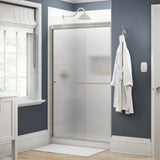 Simplicity 48 in. x 70 in. Semi-Frameless Traditional Sliding Shower Door in Bronze with Clear Glass - Super Arbor