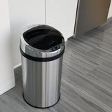 iTouchless 8-Gallon Stainless Steel Metal Touchless Trash Can with Lid