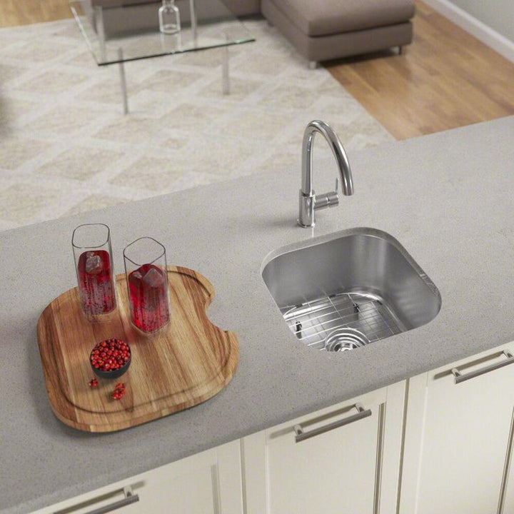 All-in-One Undermount Stainless Steel 16 in. Single Bowl Bar Sink