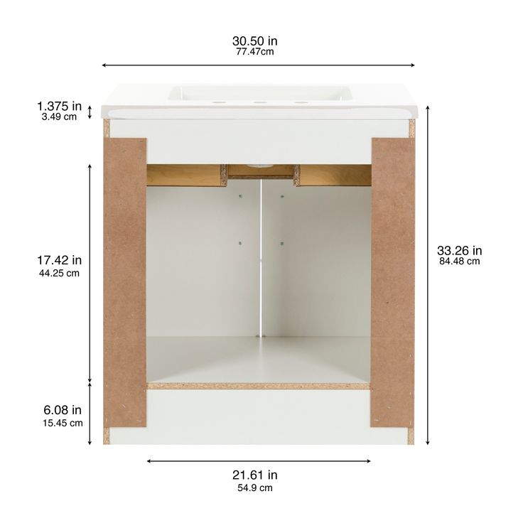 Style Selections Potter 30-in White Single Sink Bathroom Vanity with White Cultured Marble Top
