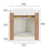 Style Selections Potter 30-in White Single Sink Bathroom Vanity with White Cultured Marble Top