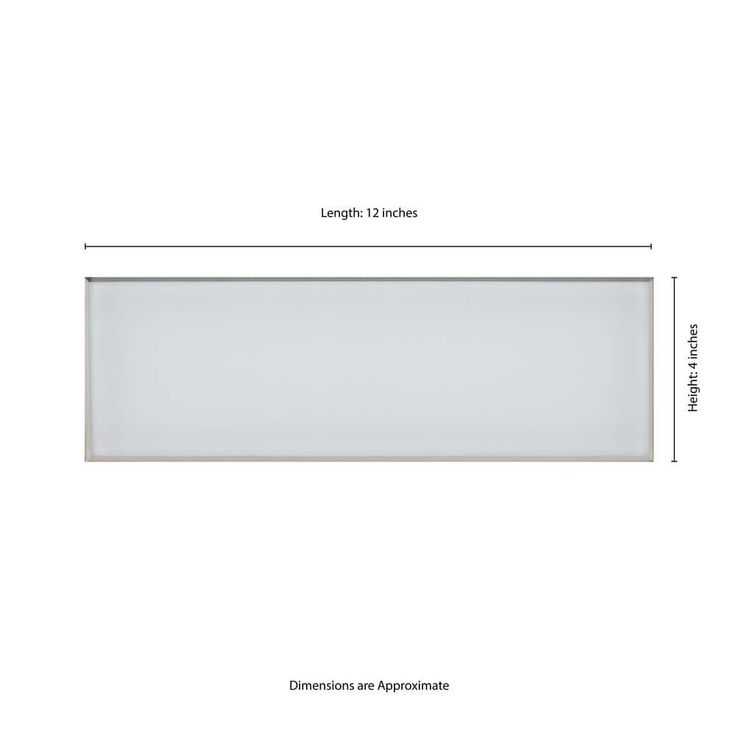 MSI Ice Bevel 4 in. x 12 in. Matte Glass White Subway Tile (5 sq. ft./case)
