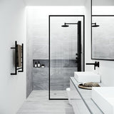 Elling-Ton 59 in. 4-Jet High Pressure Shower System with Fixed Rainhead and Handheld Dual Shower in Matte Black