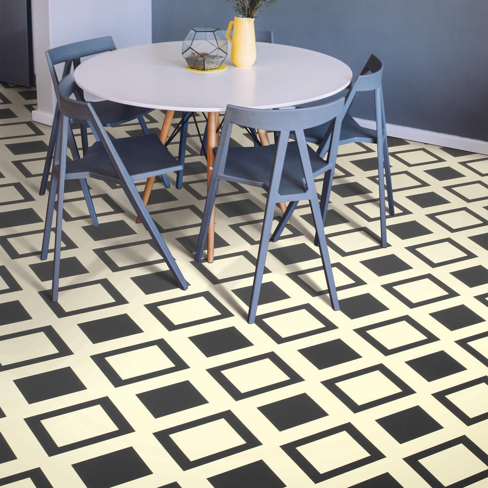 IVC Times Square Black Residential Vinyl Sheet, Sold by 13.2 ft. Wide x Custom Length - Super Arbor