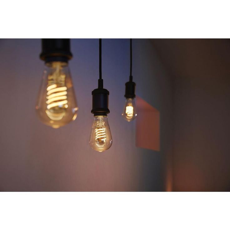 Philips Hue White ST19 LED 40W Equivalent Dimmable Wireless Edison Smart Light Bulb with Bluetooth