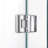 Prism Plus 36 in. D x 36 in. W x 72 in. H Semi-Frameless Neo-Angle Hinged Shower Enclosure in Brushed Nickel Hardware - Super Arbor