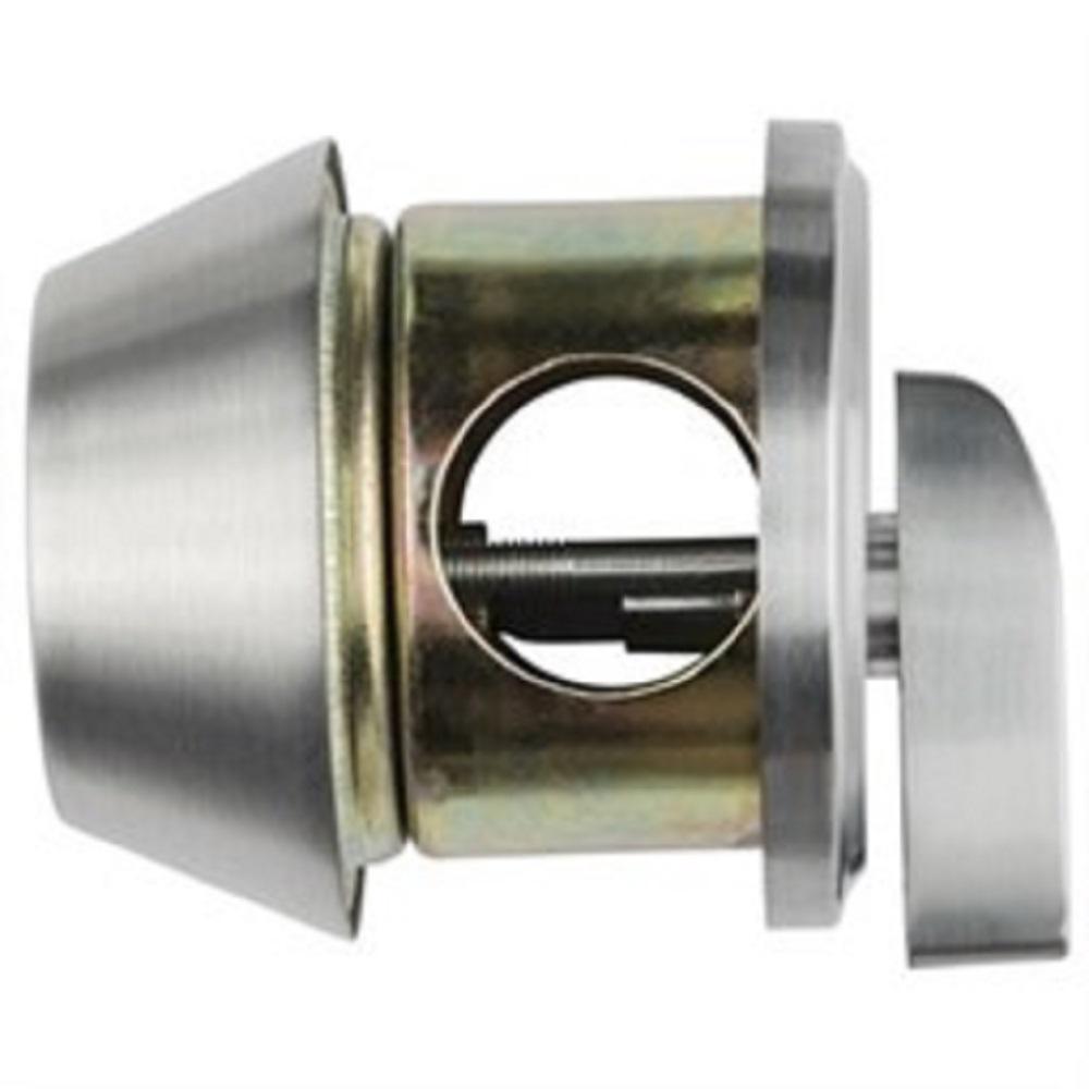 Commercial 2-3/4 in. Single Cylinder Satin Chrome Heavy-Duty Industrial Deadbolt - Super Arbor