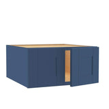 Home Decorators Collection Washington Vessel Blue Plywood Shaker Stock Assembled Wall Kitchen Cabinet 12 in. x 18 in. x 27 in. Soft Close