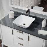 Porcelain Vessel Sink in White with 7007 Faucet and Pop-Up Drain in Brushed Nickel - Super Arbor